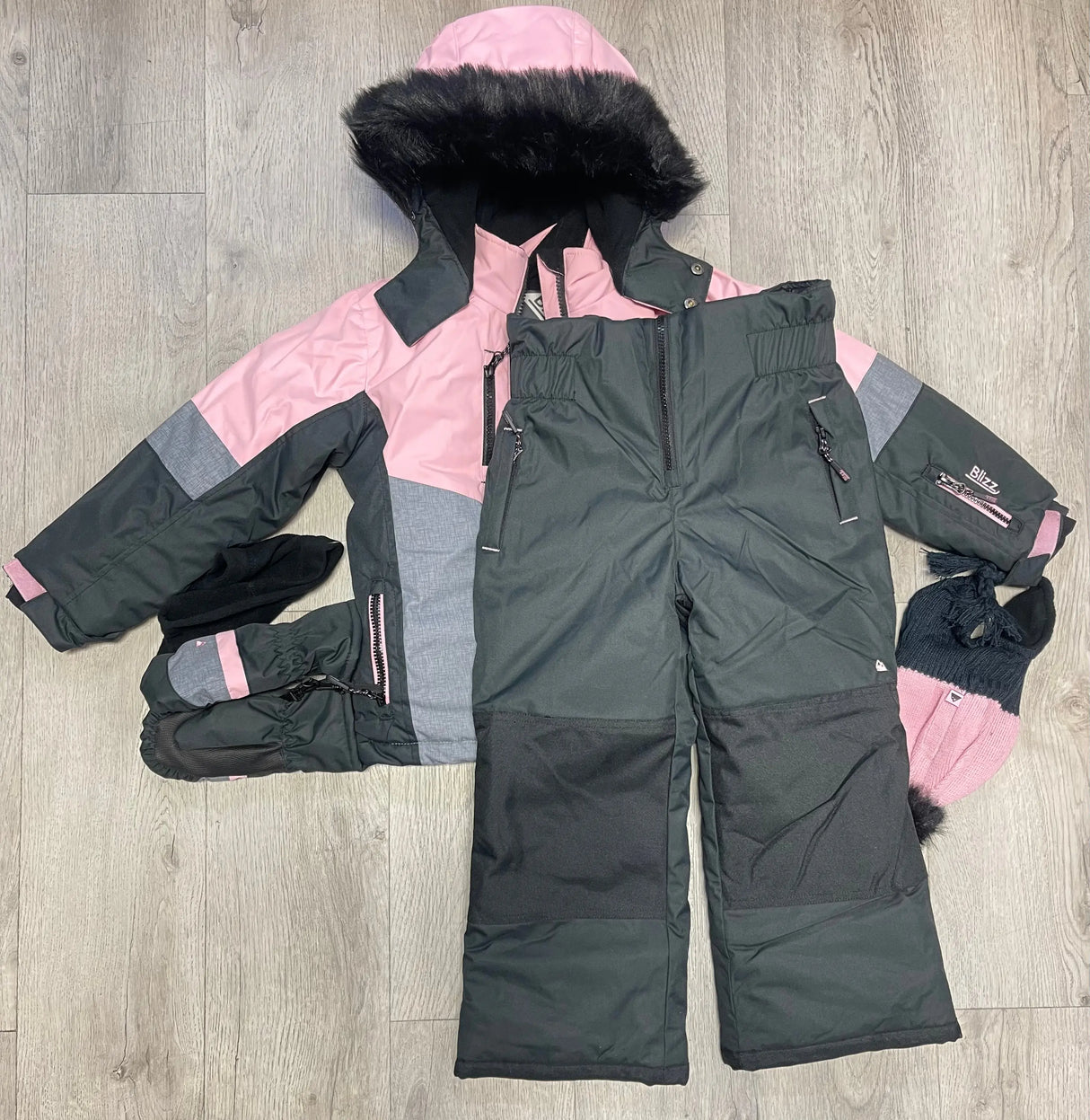 Girl's Snowsuit 5 PCS Set - Cameo Pink | Blizz - Blizz