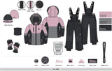 Girl's Snowsuit 5 PCS Set - Cameo Pink | Blizz - Blizz