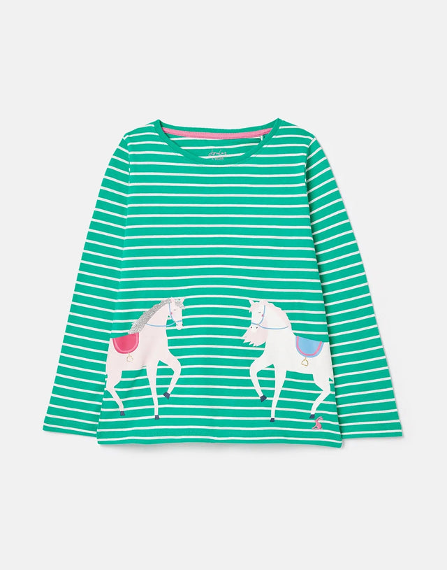 Girls' Bessie Long Sleeve Screenprint T-Shirt | Joules - Joules