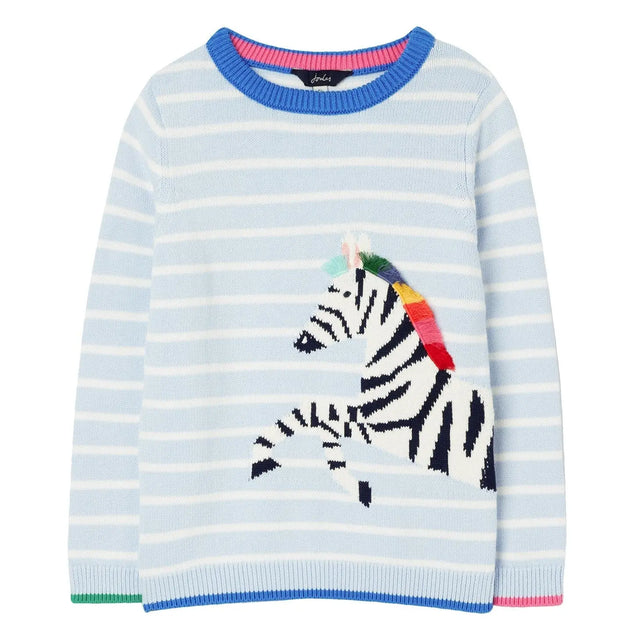 Girls "Gee Gee" Zebra Sweater | Joules - Jenni Kidz