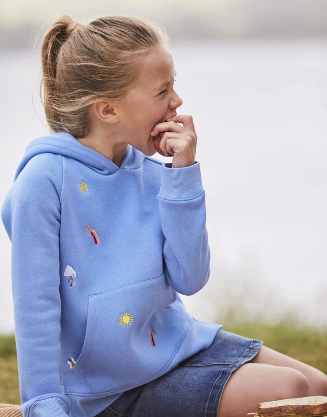 Girls' Lucas Raglan Sleeve Hooded Sweatshirt | Joules - Joules