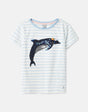 Girls Astra DOLPHIN STRIPE Artwork Top | Joules - Jenni Kidz