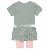 Girls Baby Set With Dress and Legging Green Zebra | Dirkje - Jenni Kidz