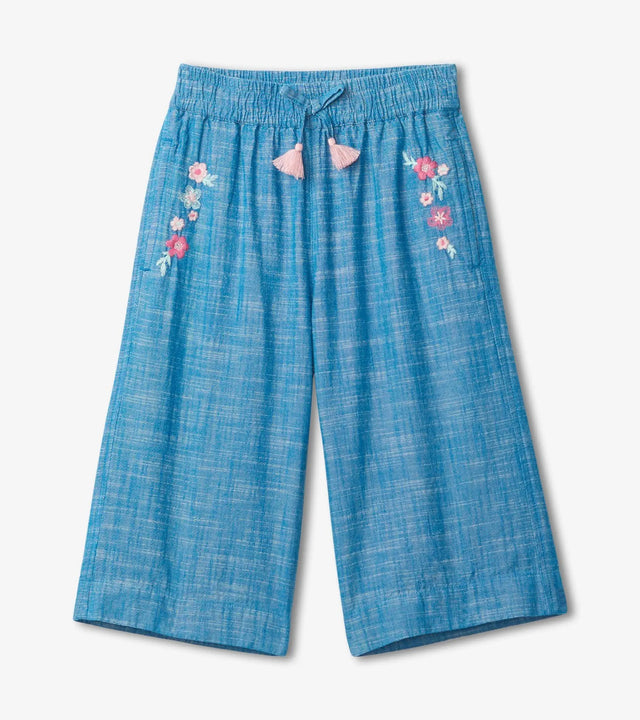 Girls Chambray Cropped Culottes | Hatley - Jenni Kidz