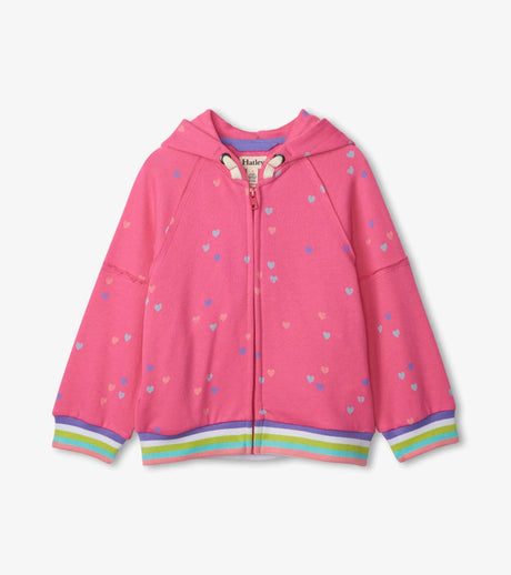 Girls Confetti Hearts Hoodie | Hatley - Jenni Kidz