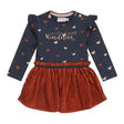 Girls Dress Dark Blue Arabian Spice Hearts | Dirkje - Dirkje