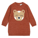 Girls Dress Rust Brown Bear | Dirkje - Dirkje