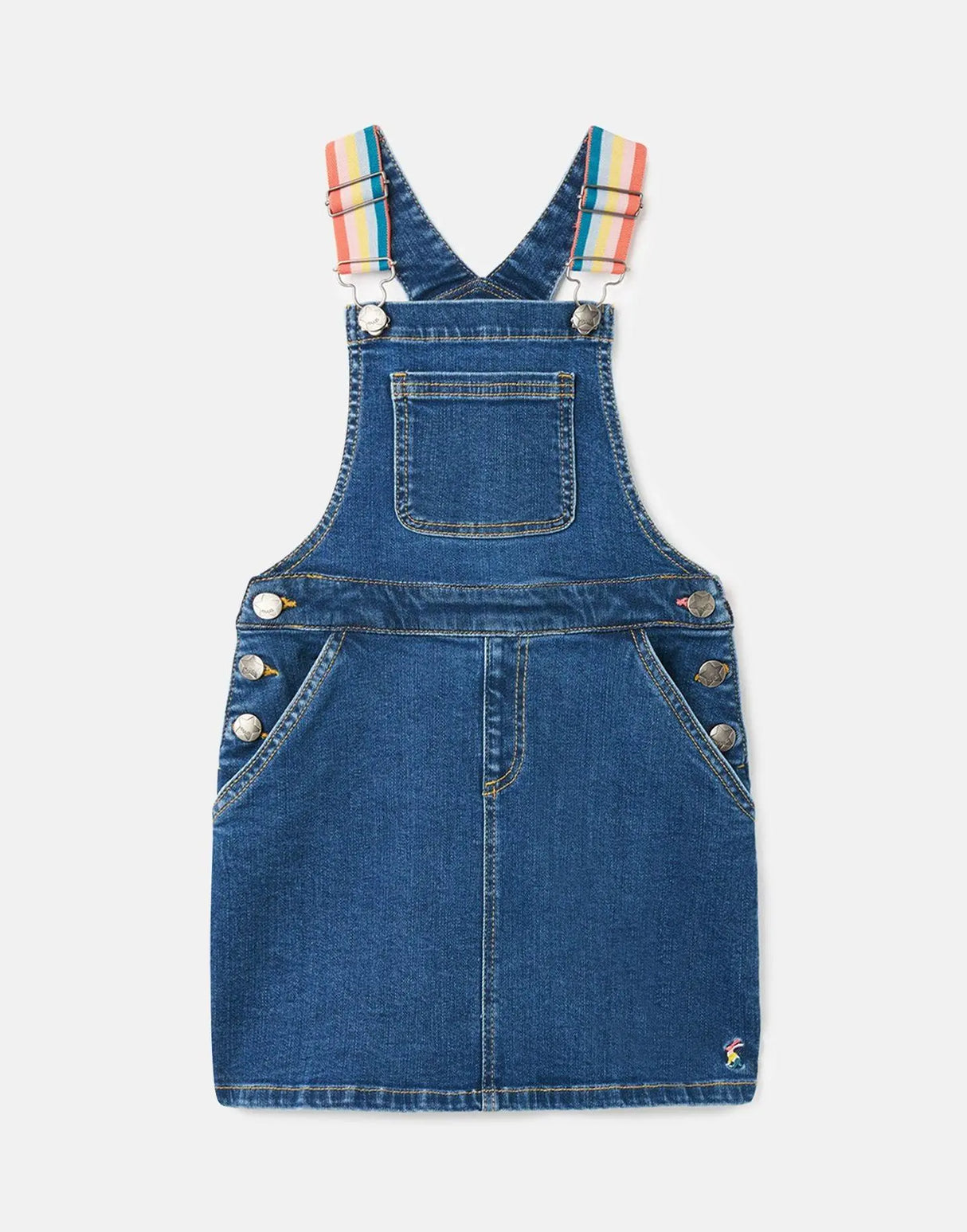 Girls Kimberly Denim Dungaree Dress | Joules - Jenni Kidz