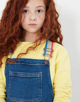 Girls Kimberly Denim Dungaree Dress | Joules - Jenni Kidz