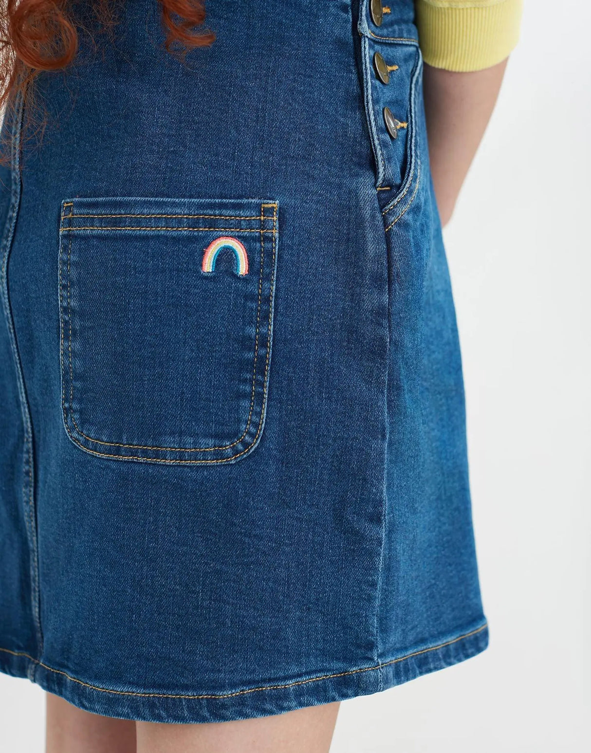 Girls Kimberly Denim Dungaree Dress | Joules - Jenni Kidz