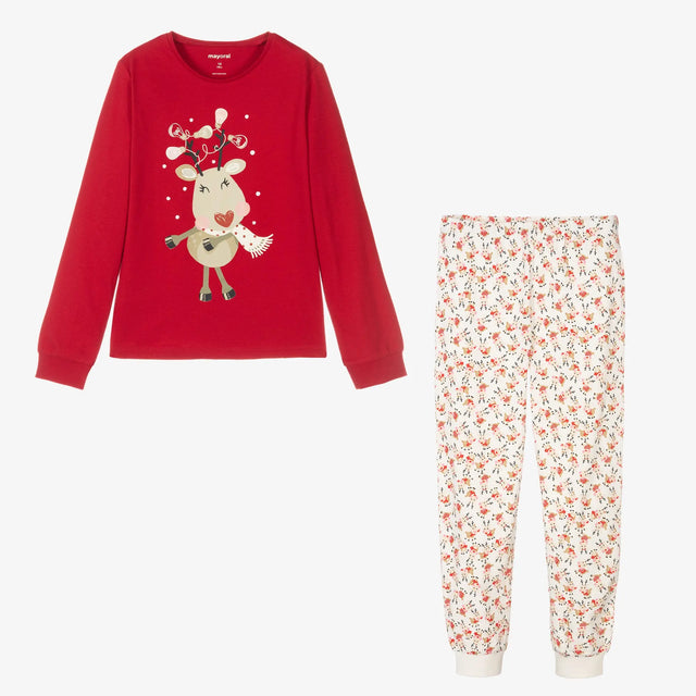 Girls Red Festive Pyjamas | Mayoral - Mayoral