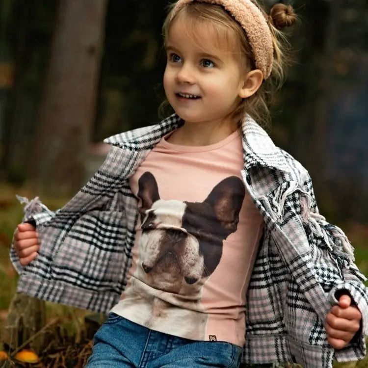 Girls Shirt Old Pink Bulldog | Koko-Noko - Koko-Noko