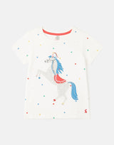 Girls Short Sleeve Applique Artwork T-shirt | Joules - Jenni Kidz