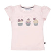 Girls T-shirt Light Pink Cupcakes | Dirkje - Jenni Kidz