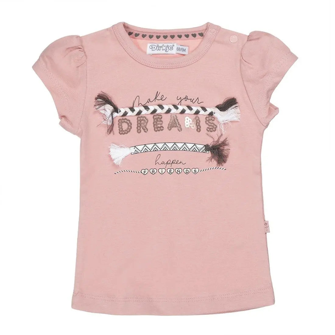 Girls T-shirt Old Pink | Dirkje - Jenni Kidz