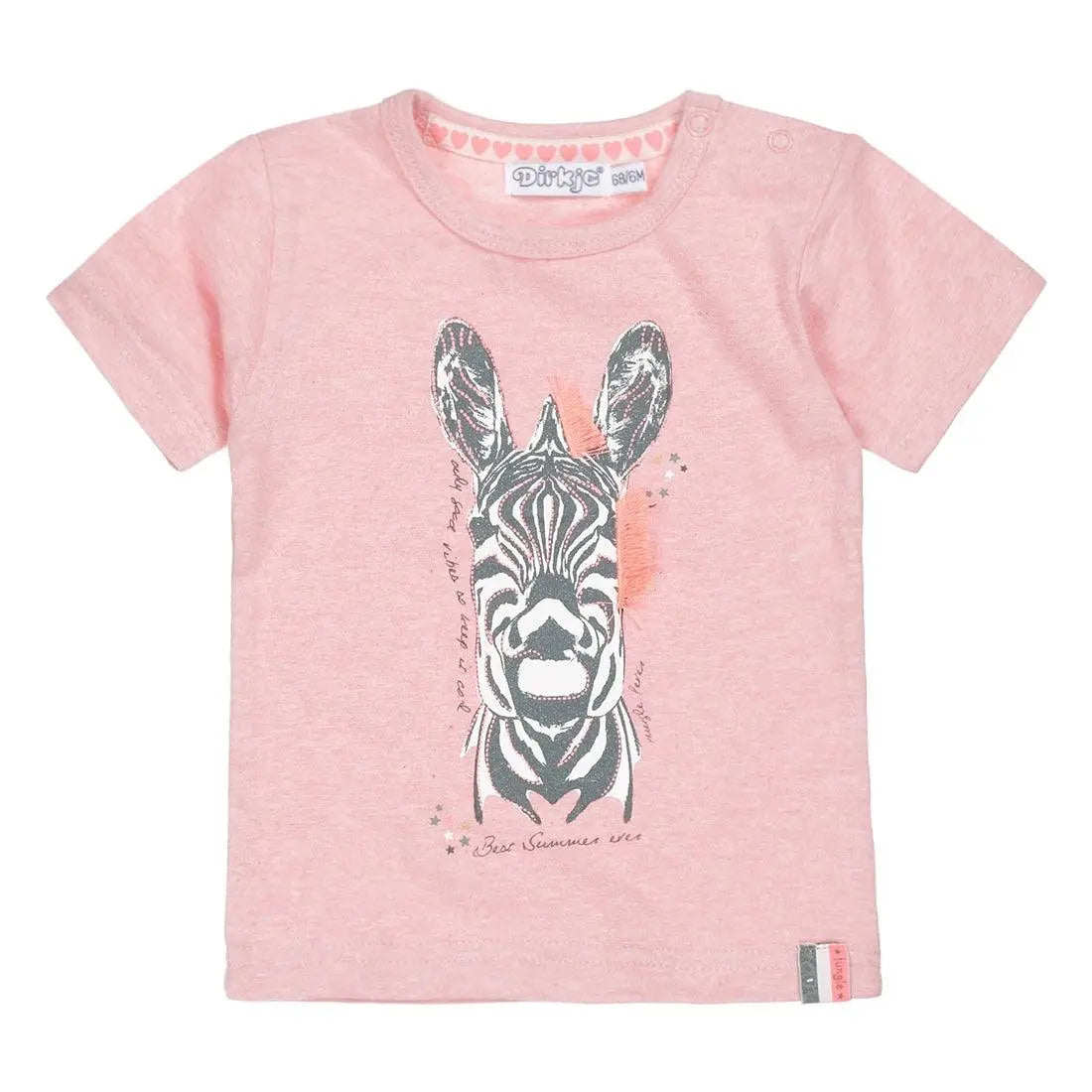 Girls T-shirt Pink Zebra | Dirkje - Jenni Kidz