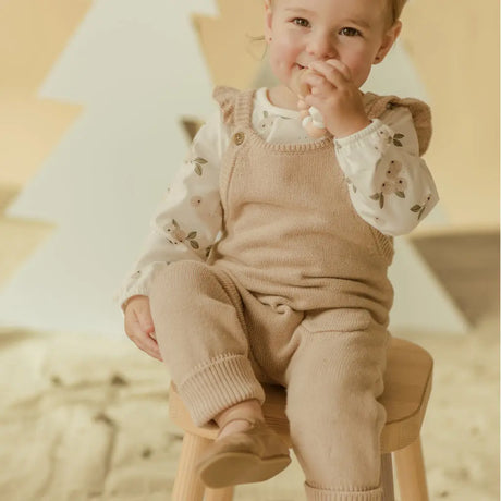 Gooseberry Print and Crème Knit Overall Set | Petit Lem - Jenni Kidz