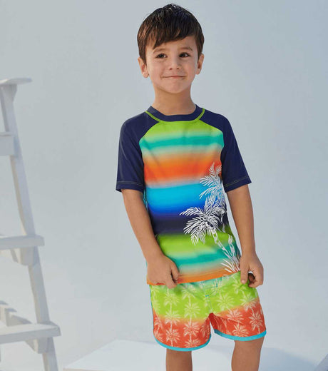 Gradient Palms Short Sleeve Rashguard | Hatley - Jenni Kidz