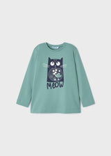 Graphic Long Sleeved T-shirt Girl - Jade | Mayoral - Mayoral