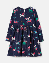 Hampton Long Sleeve Paperbag Waist Jersey Dress | Joules - Joules