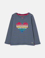 Harbour Luxe Long Sleeve Stripe T-Shirt | Joules - Jenni Kidz