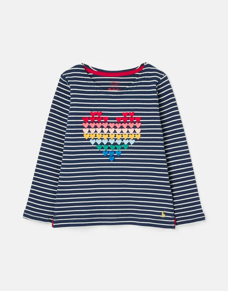 Harbour Luxe Long Sleeve Stripe T-Shirt | Joules - Jenni Kidz