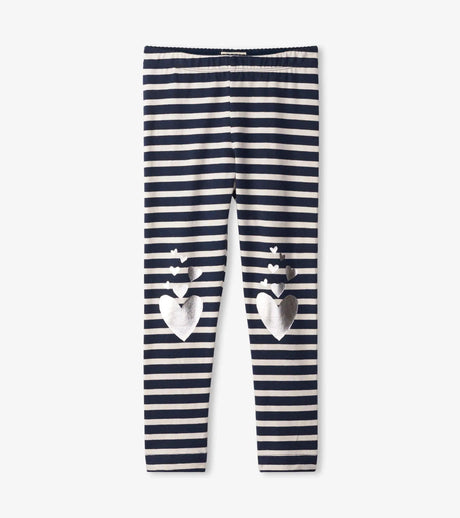 Heart Patch Striped Leggings | Hatley - Jenni Kidz