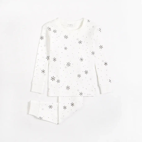 INFANT SNOWFLAKE PRINT Pajama Set - OFF WHITE | Petit Lem - Jenni Kidz