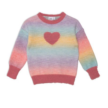 Jacquard Knit Sweater With Heart | DEUX PAR DEUX - DEUX PAR DEUX