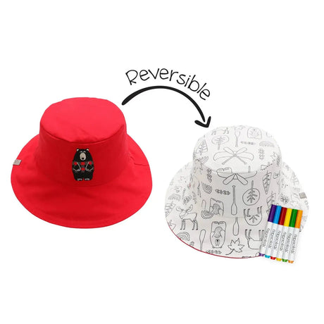 Kids' Colouring Sun Hat - Bear | FlapJackKids - Jenni Kidz