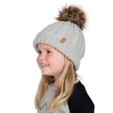 Kids Cable Knit Beanie | Grey | Jan & Jul - Jenni Kidz