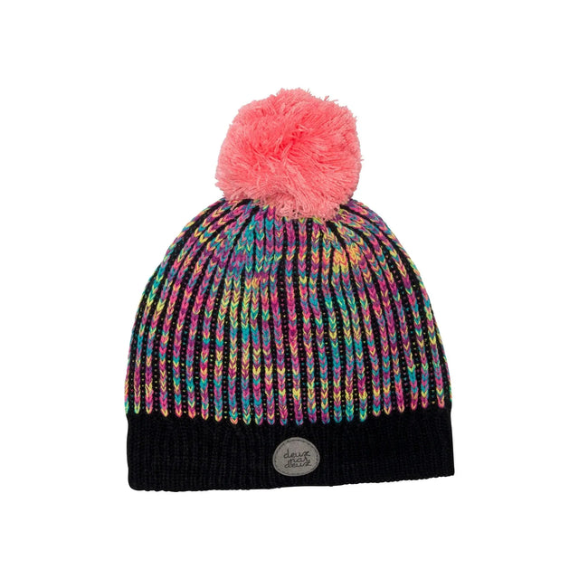 Knit Hat Black Multicolor - Anthracite | DEUX PAR DEUX - DEUX PAR DEUX