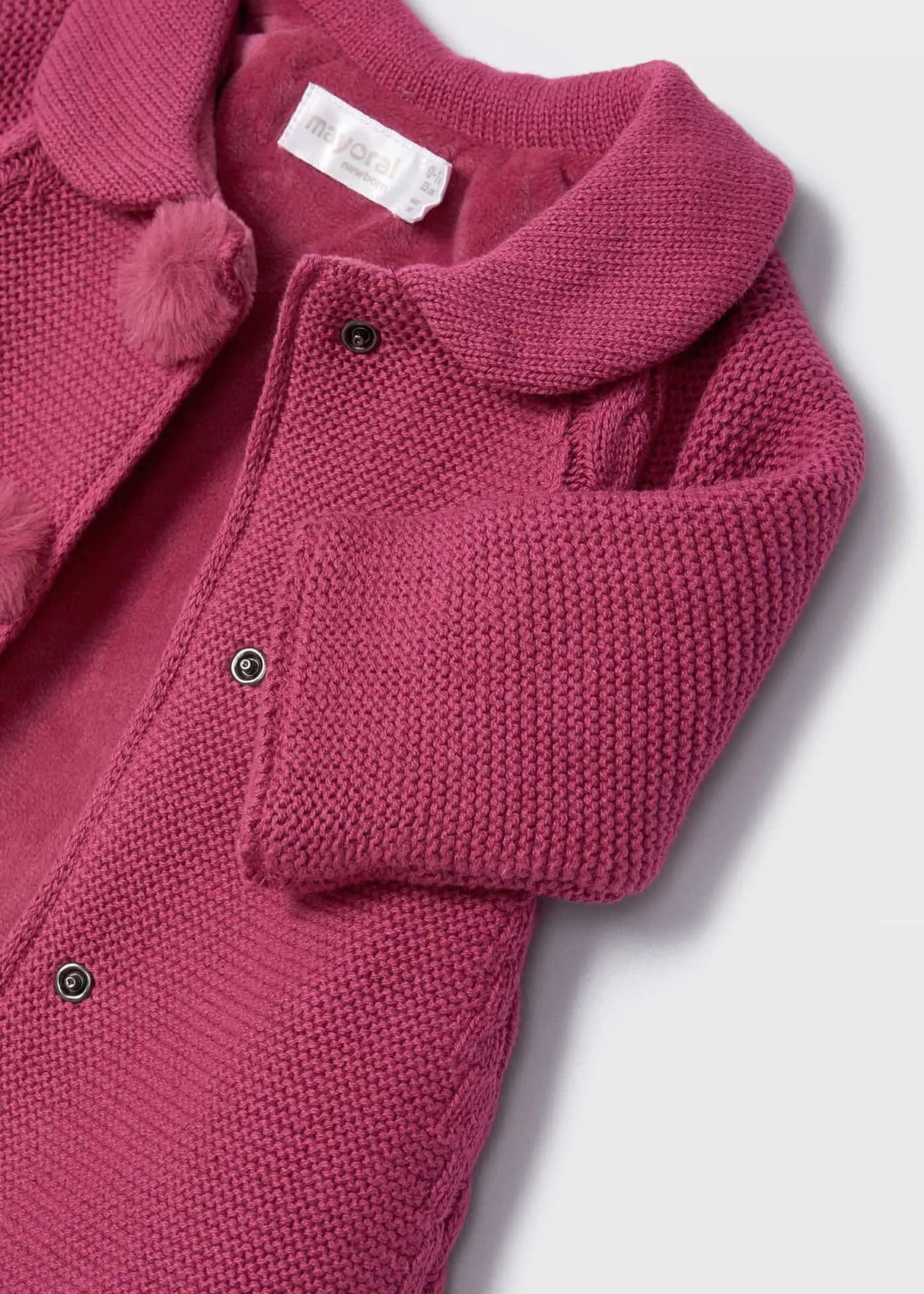 Knitted Coat With Hat Newborn Girl | Mayoral - Mayoral