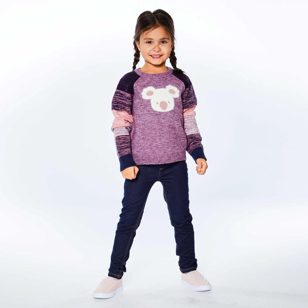 Long Sleeve Knitted Koala Sweater | DEUX PAR DEUX - DEUX PAR DEUX