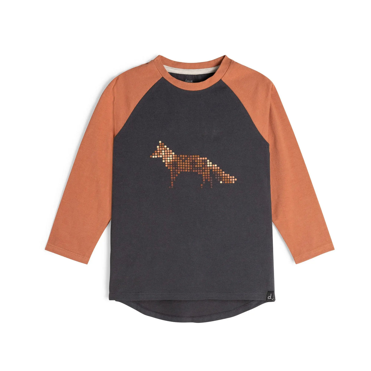 Long Sleeve Raglan Top With Fox Print | DEUX PAR DEUX - DEUX PAR DEUX