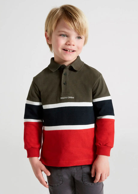 Long Sleeved Multi Color Polo Shirt Boy | Mayoral - Mayoral