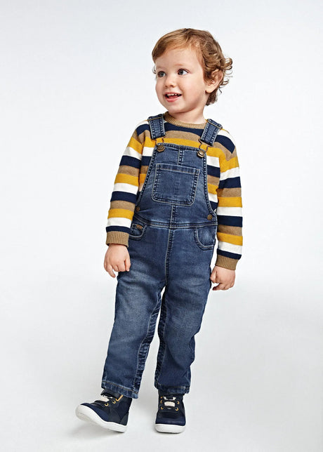 Long Soft Denim Dungarees Baby | Mayoral - Mayoral