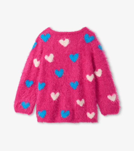 Lovey Hearts Fuzzy Sweater | Hatley - Jenni Kidz