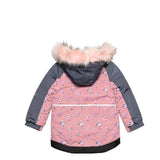 Mini Roses Two Piece Snowsuit With Printed Jacket Dusty Rose | DEUX PAR DEUX - DEUX PAR DEUX