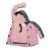 Mini Roses Two Piece Snowsuit With Printed Jacket Dusty Rose | DEUX PAR DEUX - DEUX PAR DEUX