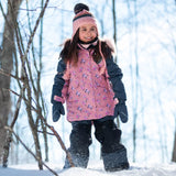 Mini Roses Two Piece Snowsuit With Printed Jacket Dusty Rose | DEUX PAR DEUX - DEUX PAR DEUX