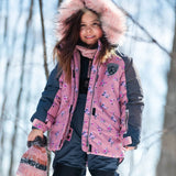 Mini Roses Two Piece Snowsuit With Printed Jacket Dusty Rose | DEUX PAR DEUX - DEUX PAR DEUX