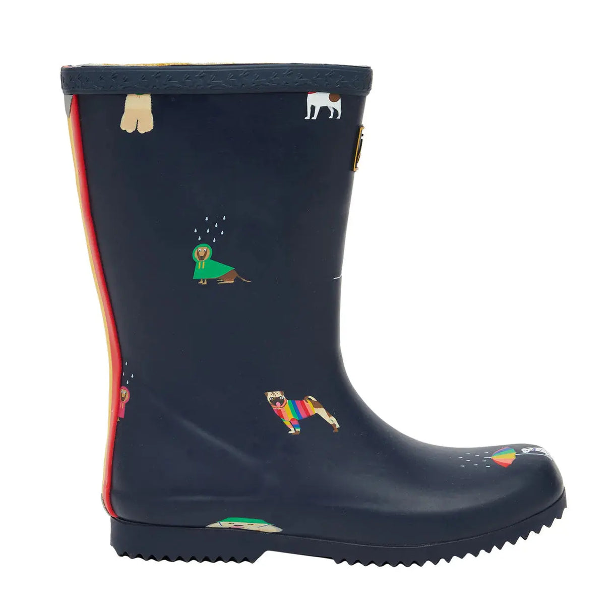 Multi Dogs Roll Up Flexible Printed Welly Rain Boots | Joules - Jenni Kidz