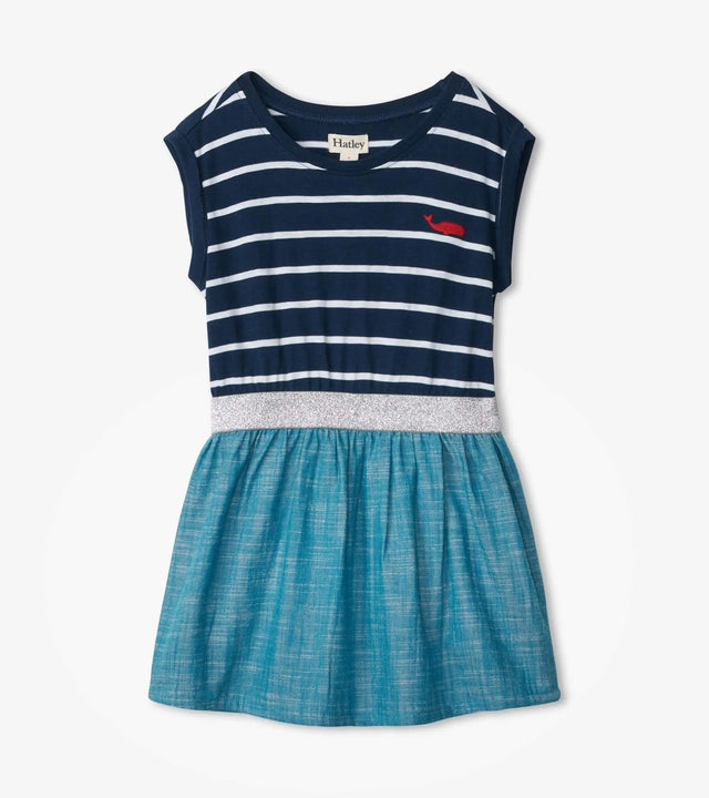 Nautical Stripes Elastic Waist Dress | Hatley - Jenni Kidz