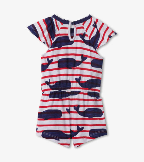 Nautical Whales Baby Flutter Romper | Hatley - Jenni Kidz