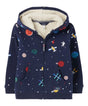 Navy Space Braelyn Fleece Full-Zip Hoodie | Joules - Jenni Kidz