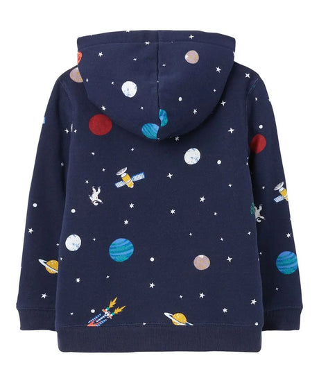 Navy Space Braelyn Fleece Full-Zip Hoodie | Joules - Jenni Kidz