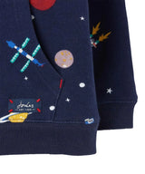 Navy Space Braelyn Fleece Full-Zip Hoodie | Joules - Jenni Kidz