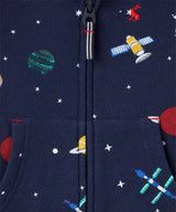 Navy Space Braelyn Fleece Full-Zip Hoodie | Joules - Jenni Kidz