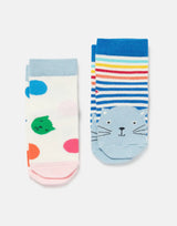 Neat Feet 2 Pack Of Socks Cat Spot | Joules - Joules